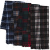Plaid Adult Fleece Scarf With Fringe