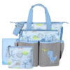 Unique 3-piece Blue Dino Themed Diaper Bag