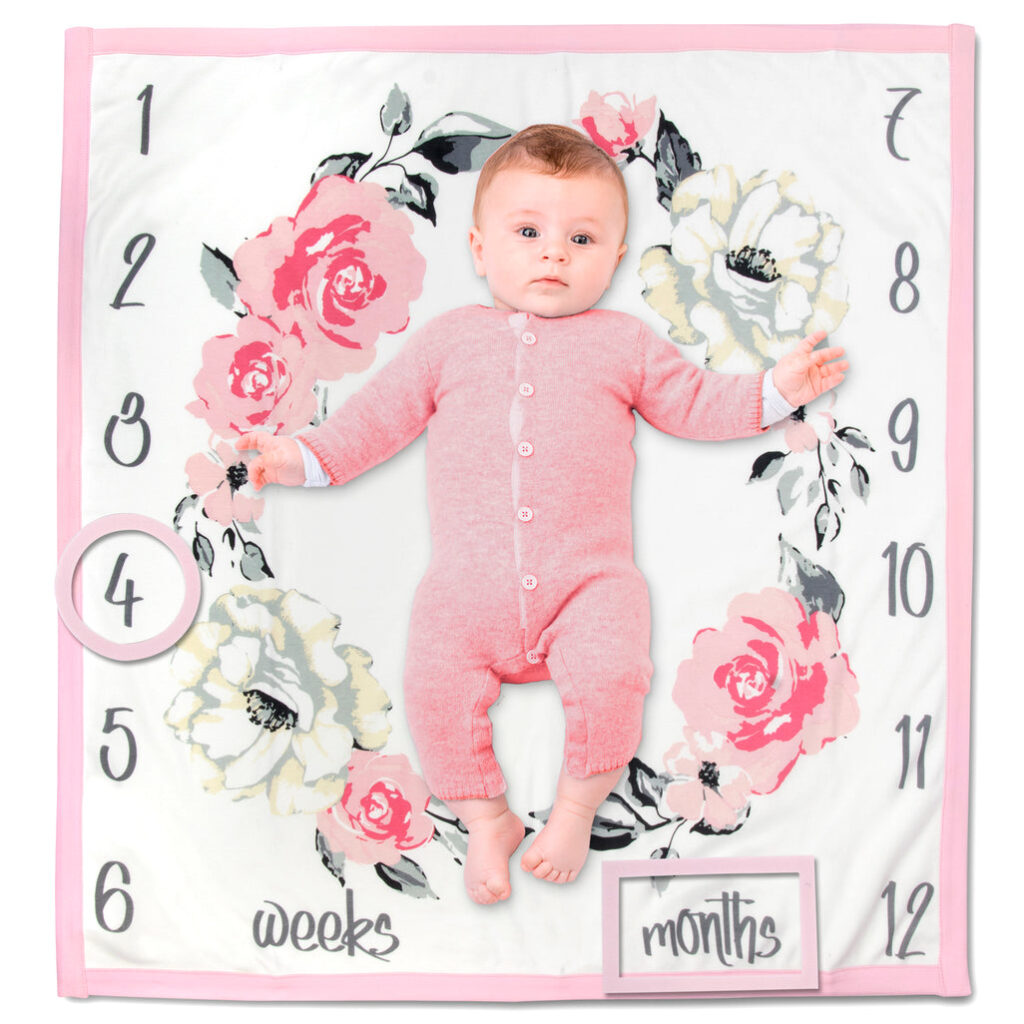 Pink floral blanket