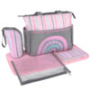 Beautiful 5pc Rainbow Themed Tote Diaper Bag