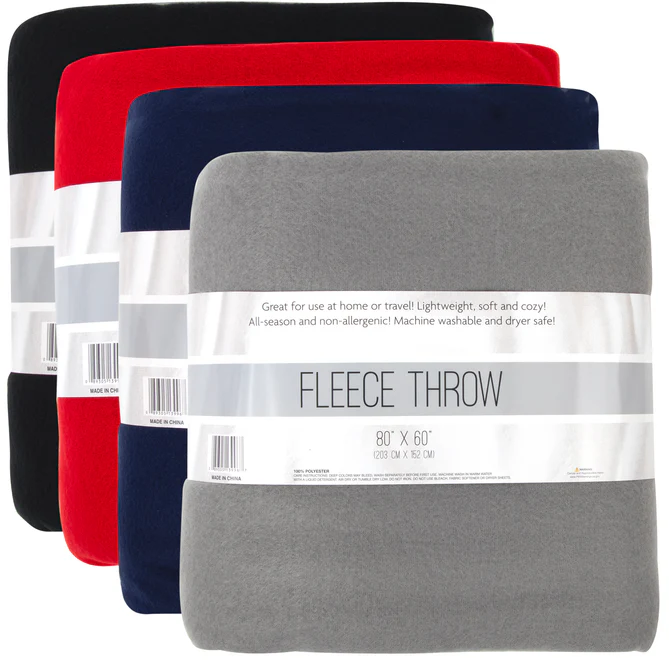Twin-Size Fleece Throw Blanket