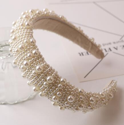 Hand-beaded hair band