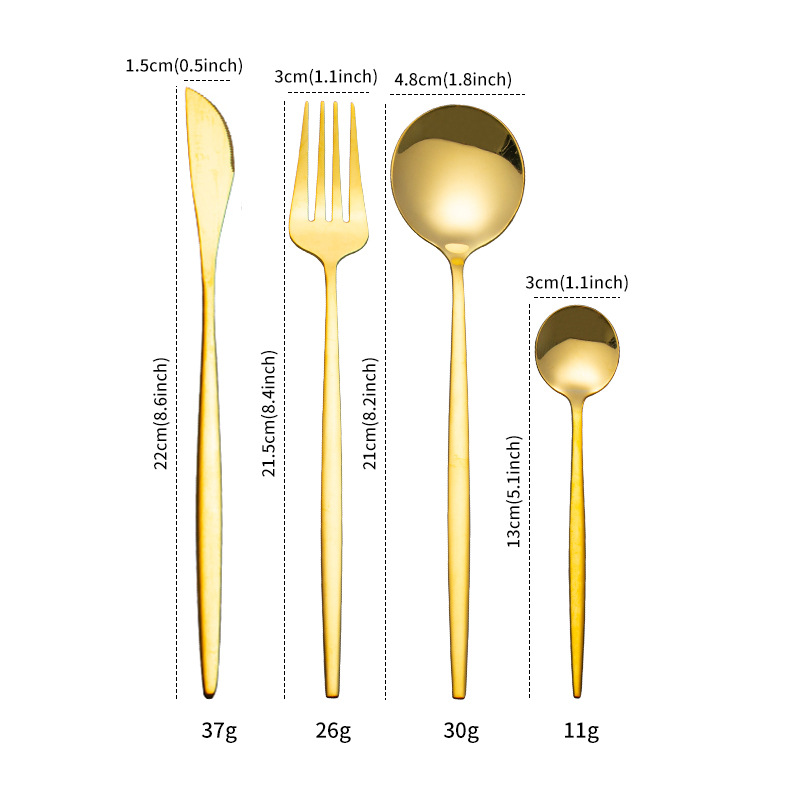24 Sets Stainless Steel Tableware