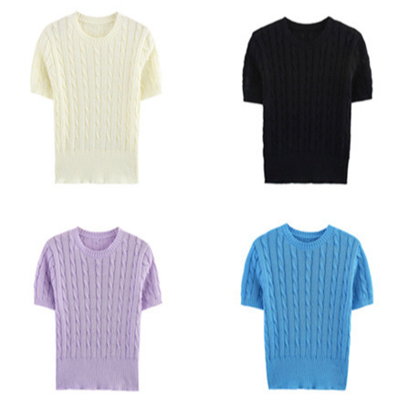Casual round neck knitted sweater