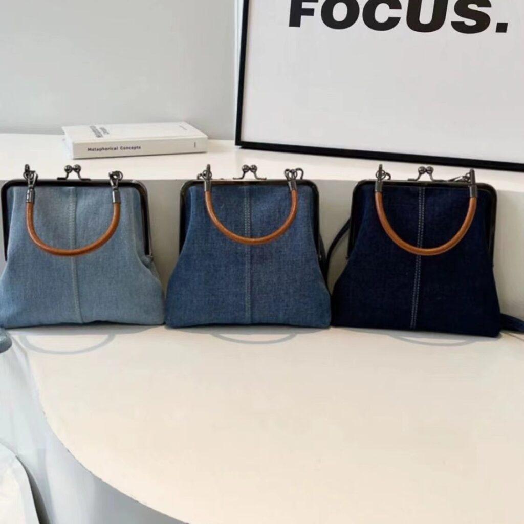 Handmade denim women's handbag