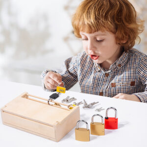 Wooden early childhood education unlocking Montessori unlocking toys