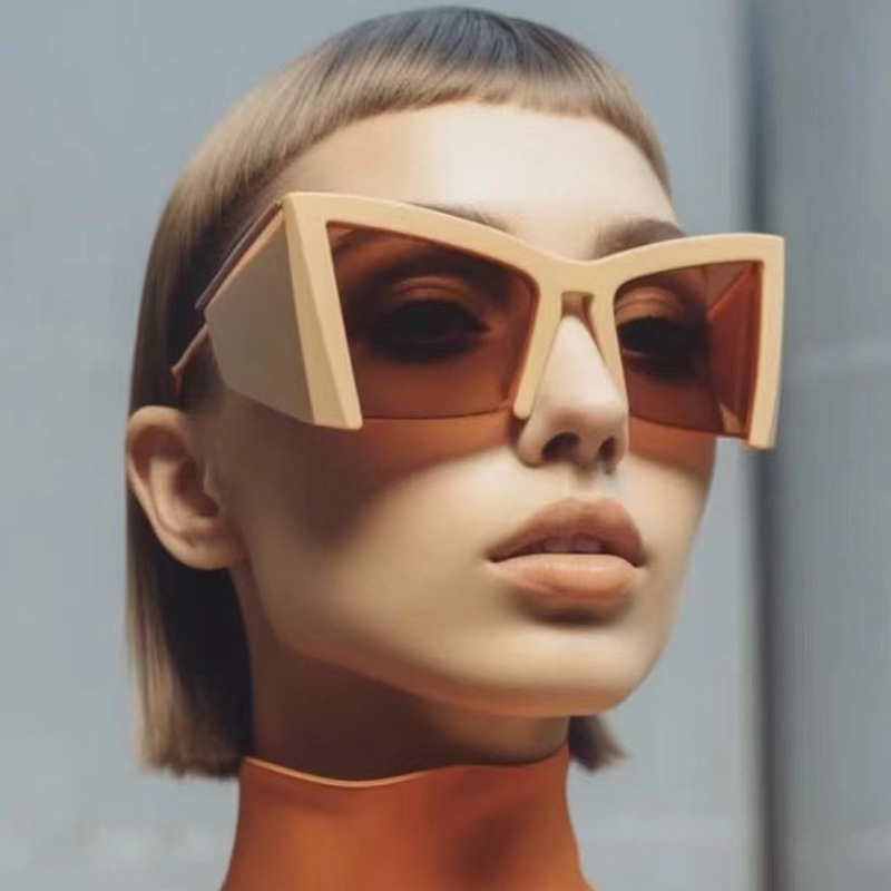Half Frame Concave-shaped Sunglasses