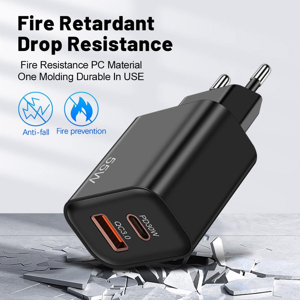 55W Mobile Phone Fast Charger