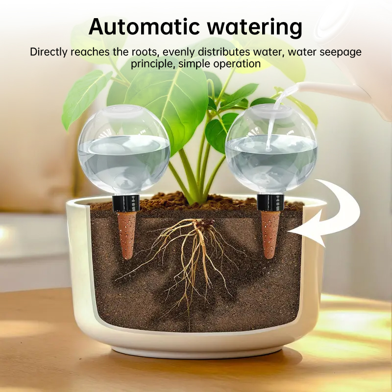 Automatic plant watering bulbs
