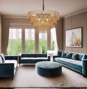 6-Light Wicker Pendant Chandelier