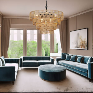 6-Light Wicker Pendant Chandelier