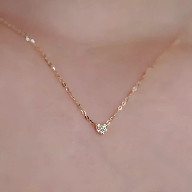 Pure silver plated with 14K gold women's necklace