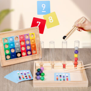Childrens cognitive color gradient matching test tube