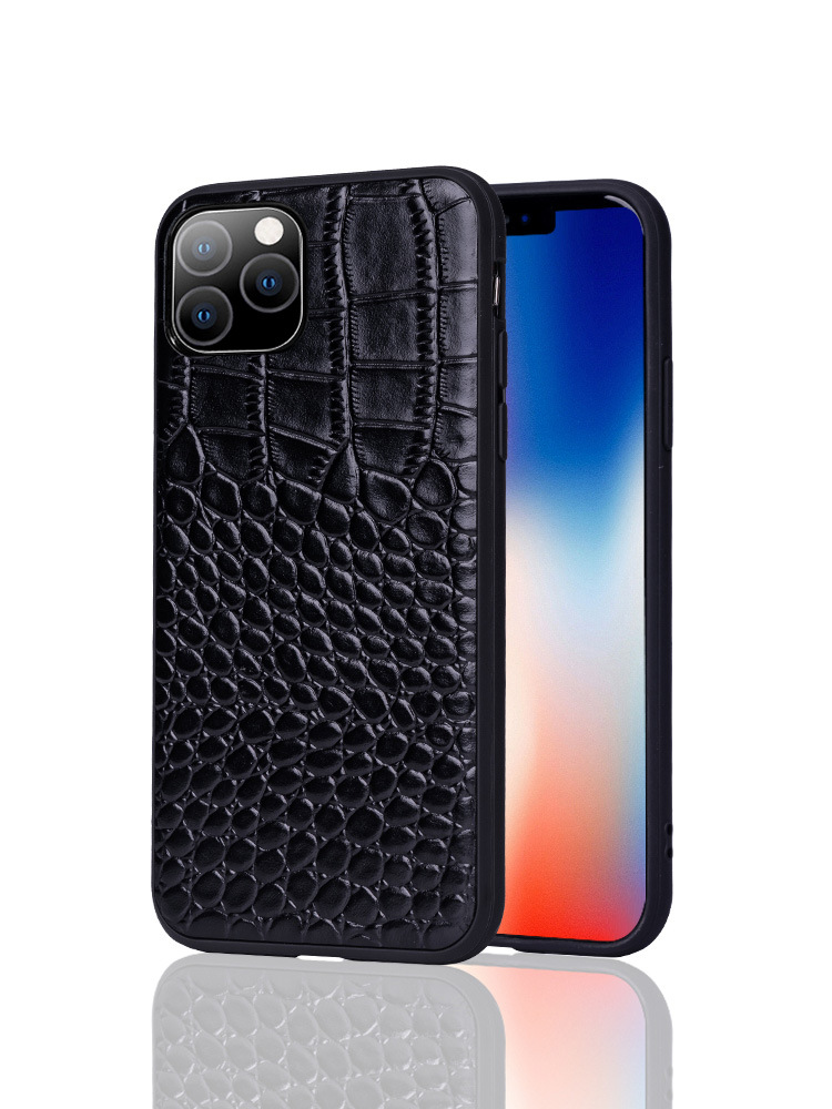 Max crocodile pattern iphone 14 genuine leather protective case
