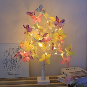 Colorful Rose Flower LED Tree Table Lamp