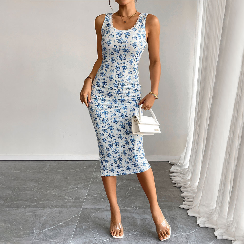 Floral suspender dress