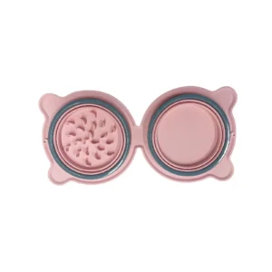 Collapsible Silicone Double Dog Bowl