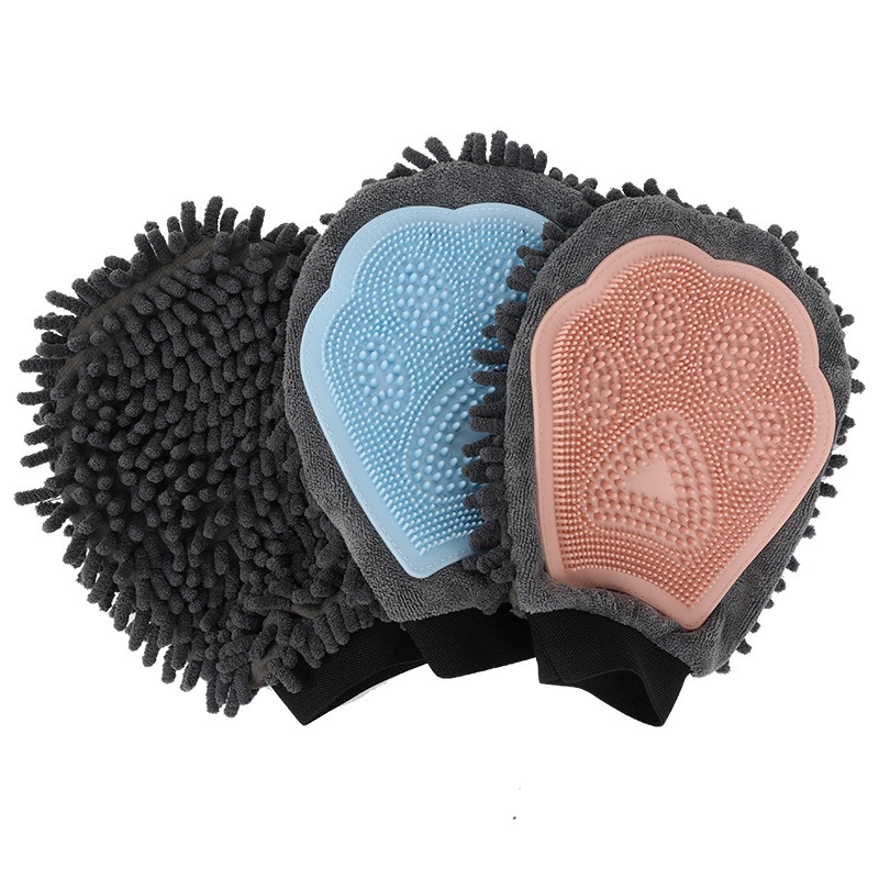 Pet Double-sided Shower Gloves