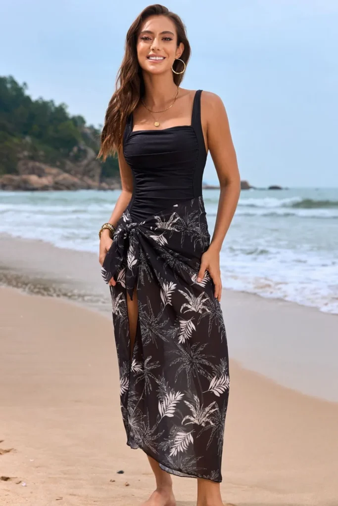 Square Neck one Piece Swimwear