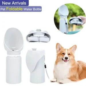 550ml Pet Silicone Foldable Water Bottle