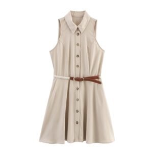 Women's Collar Sleeveless Dress