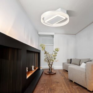 Bladeless Fan Lamp With Dimmable LED Lights