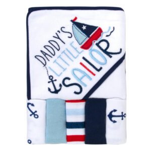 Unique Daddy's Little Sailor Baby Bath Set