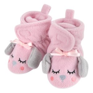 New Cozy-Pink Puppy Baby Booties