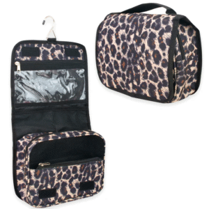 Leopard Print Hanging Toiletry Bag