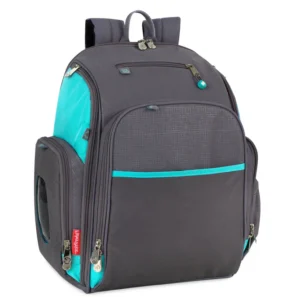 Fisher-Price Teal and Grey Multi-Pocket Bag