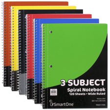 3 Subject Spiral Bound Notebook
