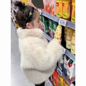 Adorable Girls Fur Coat