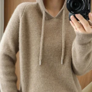 Women’s Merino Wool Hooded Sweater