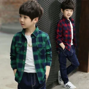 Boys’ Turn-Down Collar Shirt