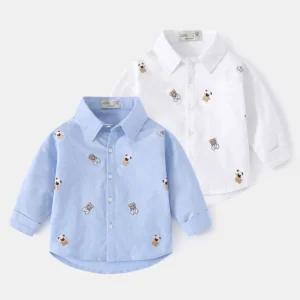 Boys' Cartoon Cotton Shirt