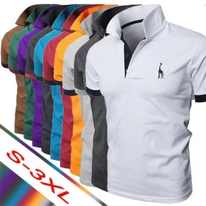 Summer Men’s Cartoon Embroidered Polo Shirt