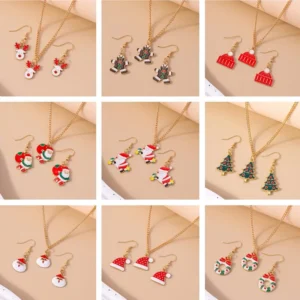 Christmas Necklace & Earrings Set