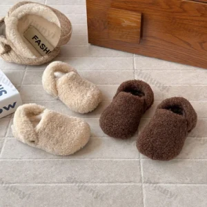 Girls' Winter Wool Slippers