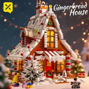 Christmas Gingerbread House Building Blocks