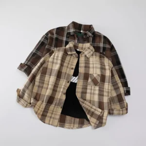 Boys Plaid Long Sleeve Shirt