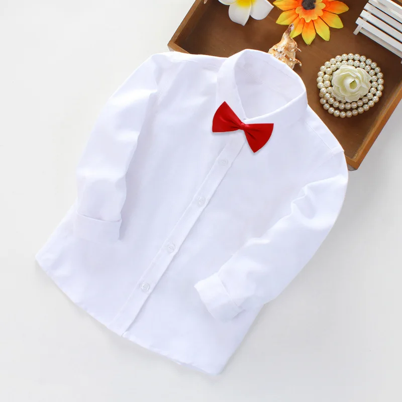 white shirt red bow