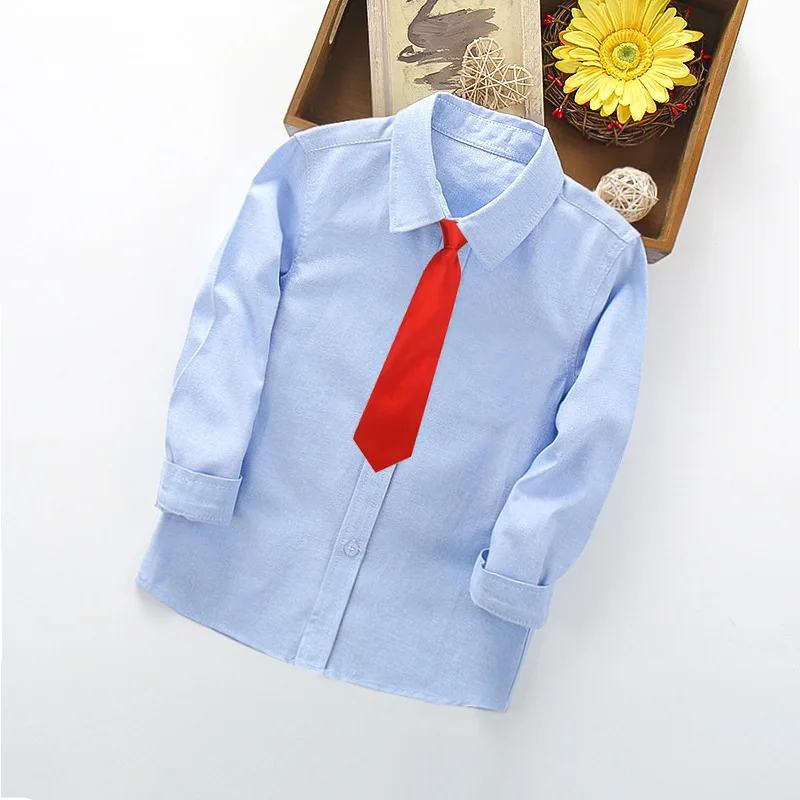 blue shirt red tie