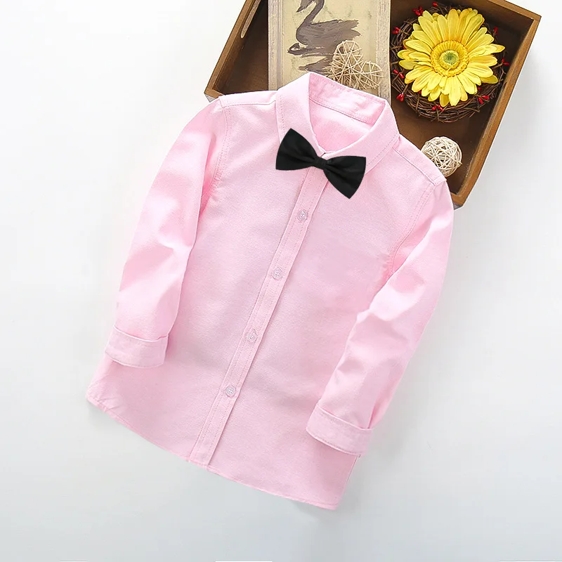 pink shirt black bow