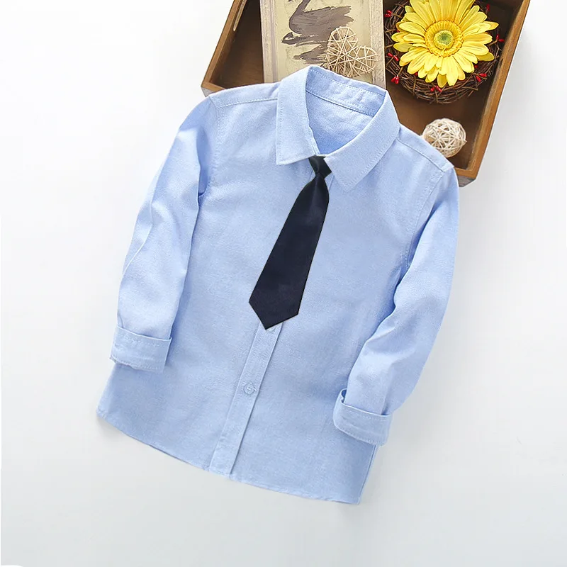 blue shirt black tie
