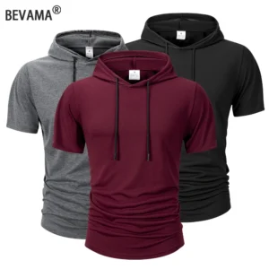 Summer Men’s Short Sleeve Hoodie