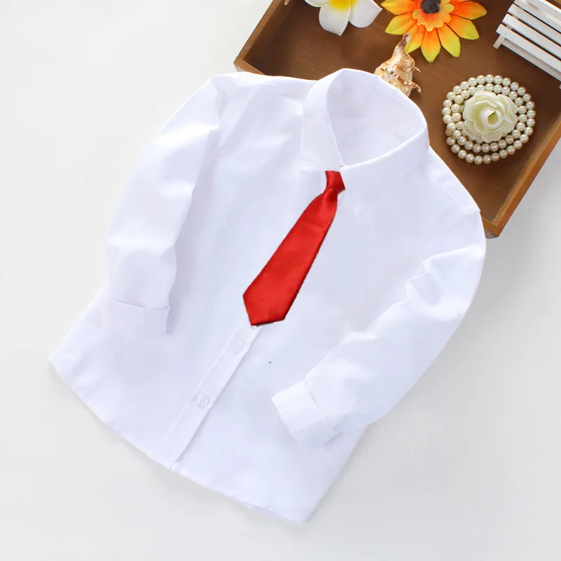 white shirt red tie