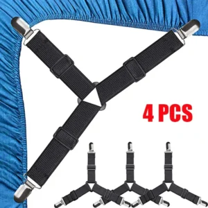 4 Pcs Adjustable Bedsheet Suspenders
