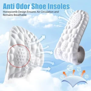 4D Soft Memory Foam Cushioning Insoles