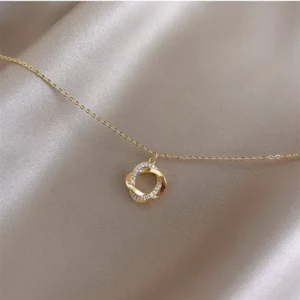 Silver-Plated Rose Gold Necklace