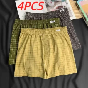 4Pcs Men’s Cotton Boxer Shorts